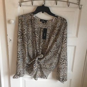 Cheetah print fun going out top